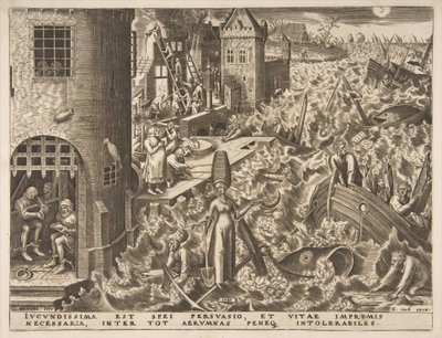 Hoop Spes uit de serie Deugden, 1559-60 door Philip Galle
