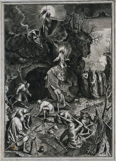 De opstanding van Christus, ca. 1562 door Philip Galle