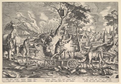 De Triomf van de Tijd, 1574 door Philip Galle