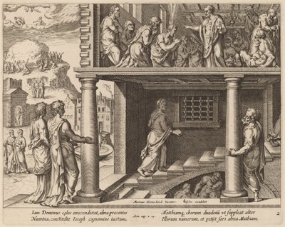 De Verkiezing van Sint Matthias door Philip Galle after Maerten van Heemskerck