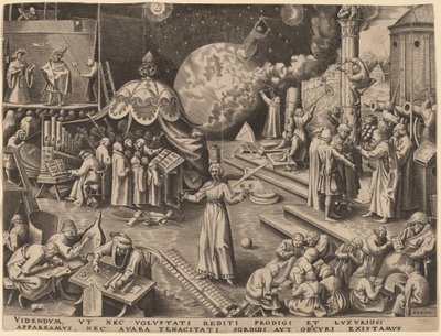 Matigheid door Philip Galle after Pieter Bruegel the Elder