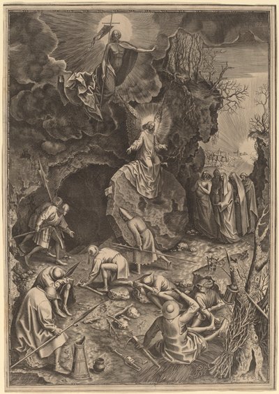 De Opstanding door Philip Galle after Pieter Bruegel the Elder