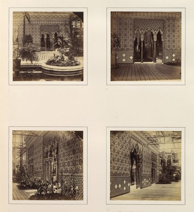 Alhambra Hof Gevel naar het Schip, Ingang naar de Alhambra Hof, Zijaanzicht door Philip Henry Delamotte.