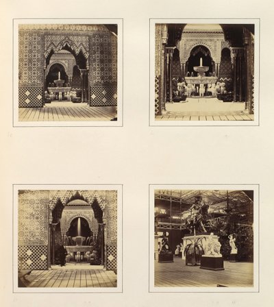 Alhambra en Hof van de Leeuwen, uitzicht in zuidelijk transept, ca. 1859 door Philip Henry Delamotte.