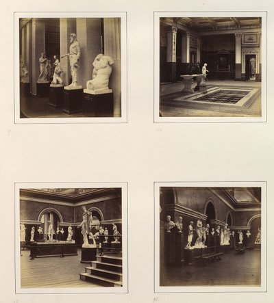 [Griekse Hof met Farnese Torso van een Jongeling, Uitzicht op een Klassieke Fontein en Zwembad, Rome, ca. 1859 door Philip Henry Delamotte.