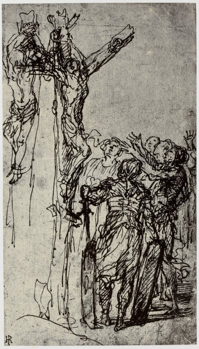 De dood van Polycrates door Philip Henry Delamotte