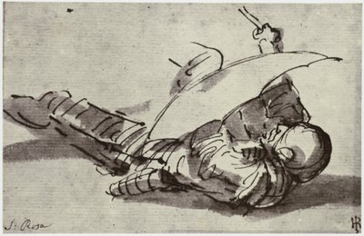 Salvator Rosa, De Gewonde Soldaat door Philip Henry Delamotte