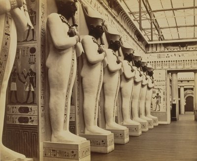 Het Egyptische Hof en de Gevel van de Hal van de Kolossen, Crystal Palace, Sydenham, 1854 door Philip Henry Delamotte