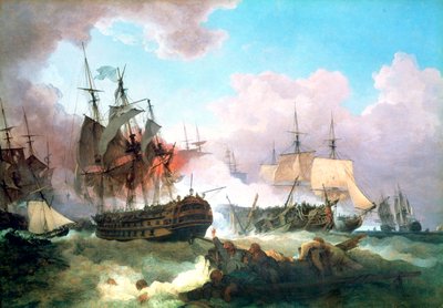 De Slag bij Camperdown door Philip James de Loutherbourg