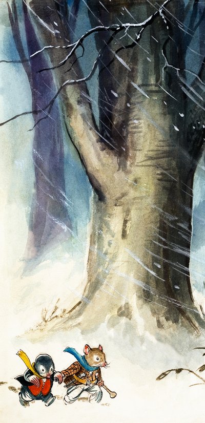 Ratty en Mol (gouache op papier) door Philip Mendoza