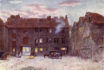 Achterkant van White Hart Inn, Southwark, 1884 door Philip Norman