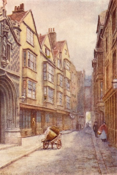 Cloth Fair, West Smithfield, kijkend naar het westen, 1904 door Philip Norman