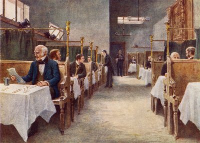 Eetkamer van Cock Tavern, Fleet Street, vernietigd 1886 door Philip Norman