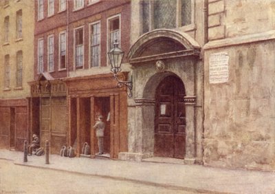 Deur van St Georges Church, Botolph Lane, 1904 door Philip Norman