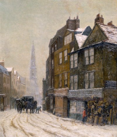 Drury Court met de Kerk van St Mary-le-Strand door Philip Norman