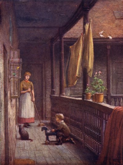 Galerij van White Hart Inn, Southwark, 1884 door Philip Norman