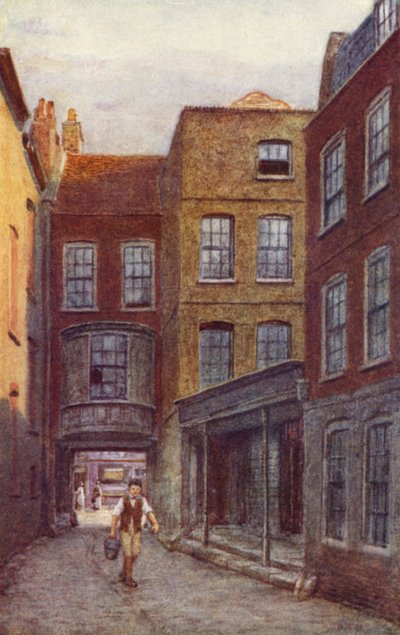 Poort en ingang van White Horse Inn, Fetter Lane, 1898 door Philip Norman