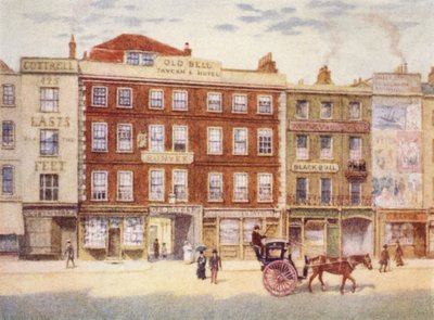Old Bell Inn en Black Bull, vanuit Holborn, 1897 door Philip Norman