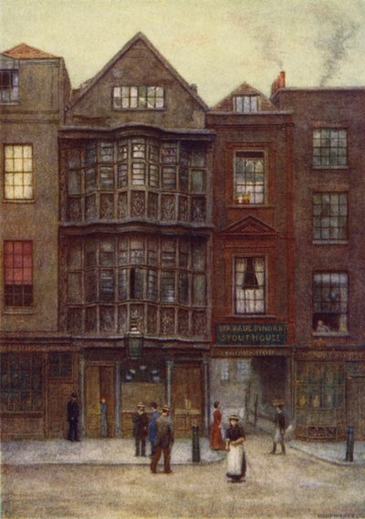 Huis van Sir Paul Pindar, Bishopsgate Street, 1877 door Philip Norman