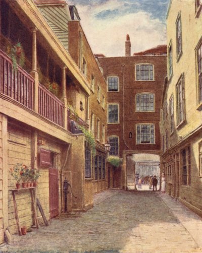 Binnenplaats van Old Bell Inn, Holborn, vanuit het noorden, 1897 door Philip Norman