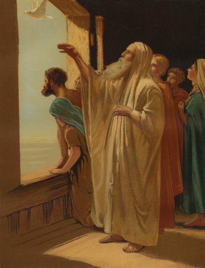 Noach stuurt de duif uit door Philip Richard Morris
