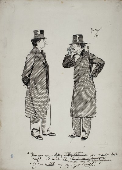 Oscar Wilde en Whistler door Philip William May