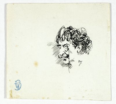 Schets van het hoofd van Whistler door Philip William May
