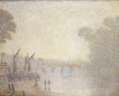 Een klassiek landschap, Richmond, Surrey door Philip Wilson Steer
