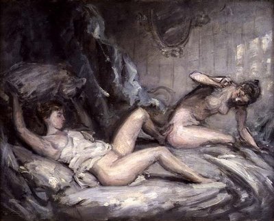 Het kussengevecht door Philip Wilson Steer