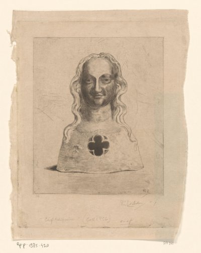 Buste van een vrouw door Philip Zilcken (signed by artist)