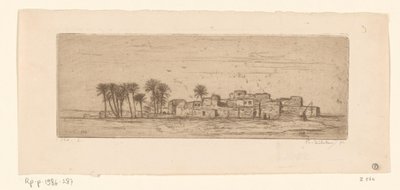 Gezicht op Côm Al-Akhdar door Philip Zilcken (signed by artist)
