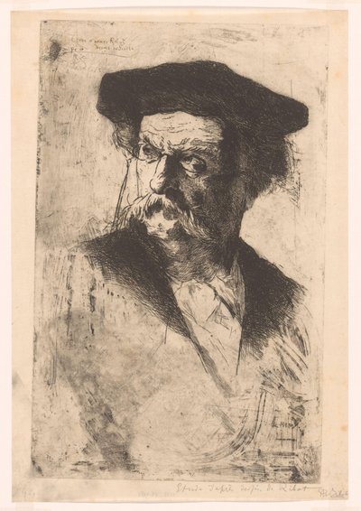 Portret van een man door Philip Zilcken (signed by artist)
