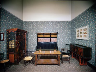 Interieur van William Morris, ca. 1860 door Philip and Morris William (1833 96) Webb