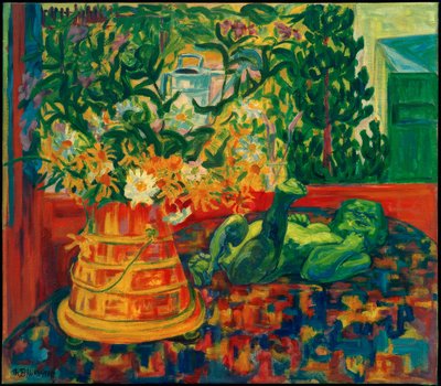 Interieur met kinderbeeldje door Philipp Bauknecht