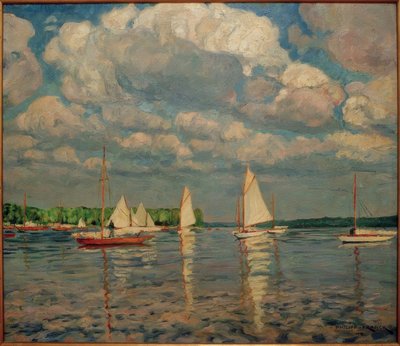 Zeilboten op de Wannsee door Philipp Franck