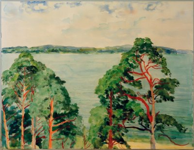 Landschap bij Wannsee door Philipp Franck
