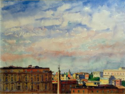 Wolken boven Rome door Philipp Franck