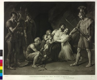 Arrestatie van Julius Sabinus door Philipp Friedrich Hetsch