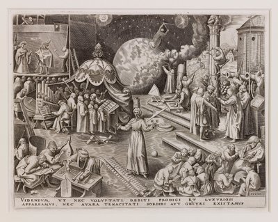 Temperantia Temperance uit De Zeven Deugden, 1560 door Philipp Galle