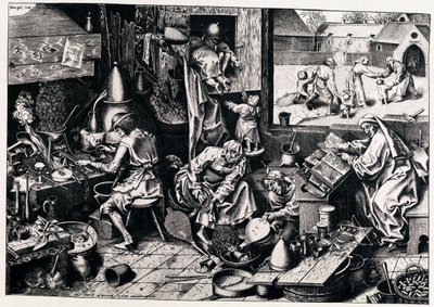 De Alchemist door Philipp Galle