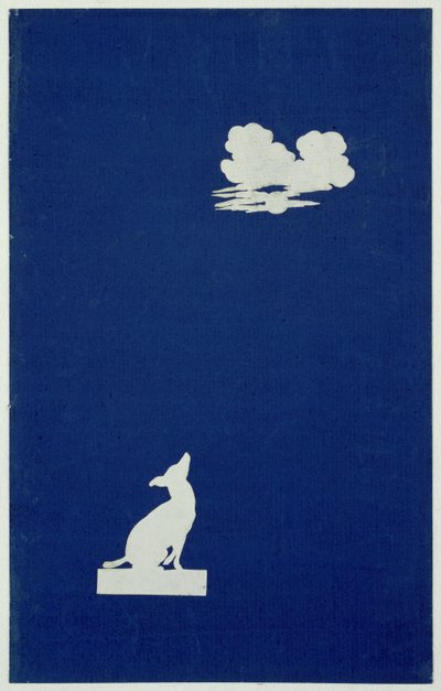 Een hond die naar de maan huilt door Philipp Otto Runge