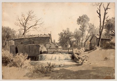 Molen aan de beek bij Schliersee door Philipp Röth