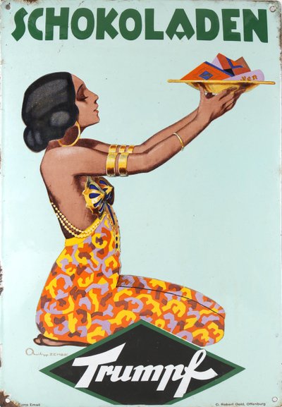 Trumpf Chocolade Bord, 1920s door Philipp Zehbe