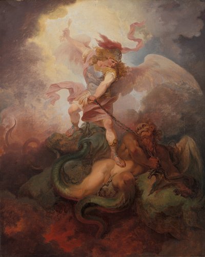 De Engel die Satan Bindt door Philippe-Jacques de Loutherbourg
