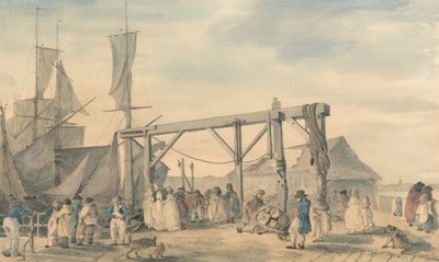 De Aankomst van een Hoy in Margate door Philippe-Jacques de Loutherbourg