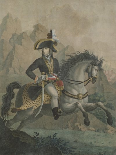 Bonaparte (1769-1821) 1e Consul, naar een schilderij van Andrea Appiani (1754-1817) gegraveerd door J.J.F. Tafsaert door Philippe Auguste Hennequin