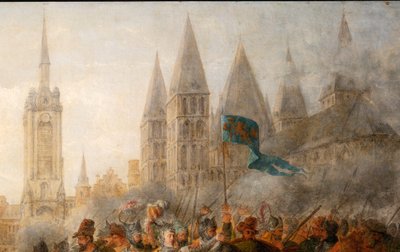Verdediging van Doornik door de Prinses van Epinoy, Philippe-Auguste Hennequin, Museum voor Schone Kunsten van Doornik door Philippe Auguste Hennequin