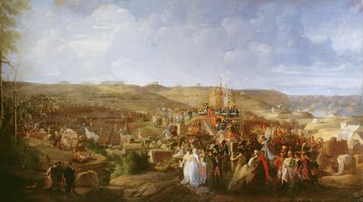 Napoleon in een kamp in Boulogne verdeelt het Legioen van Eer, 16 augustus 1804 door Philippe Auguste Hennequin