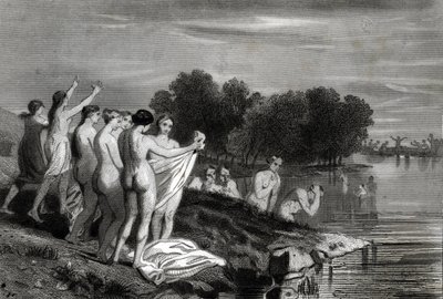 Anabaptisme: Anabaptisten zijn christenen die geloven dat de doop alleen geldig is wanneer de kandidaat zijn of haar geloof in Christus belijdt en gedoopt wil worden door Philippe Auguste Jeanron
