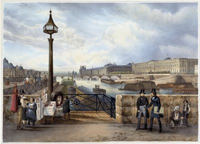 Het Louvre gezien vanaf de Pont Neuf - in 